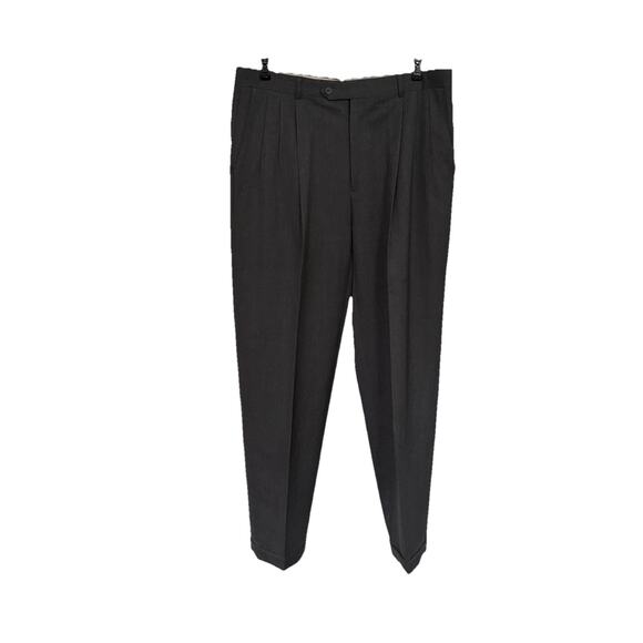 VTG Givenchy Monsieur Men's 36R Pleated Gray Dress Pants Career Work READ NOTE - Picture 1 of 7